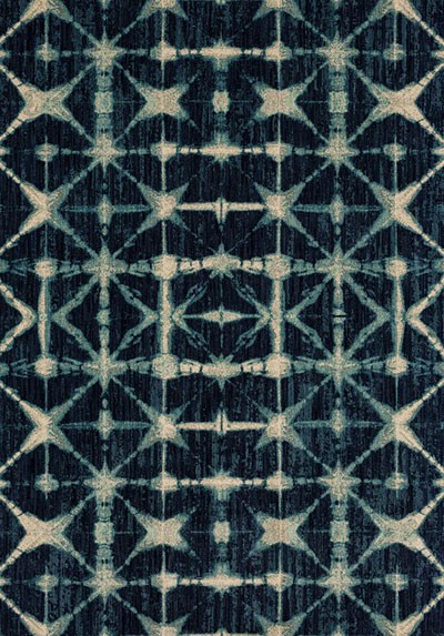 Soiree 8×11 Triangle Indigo Karastan Area Rug