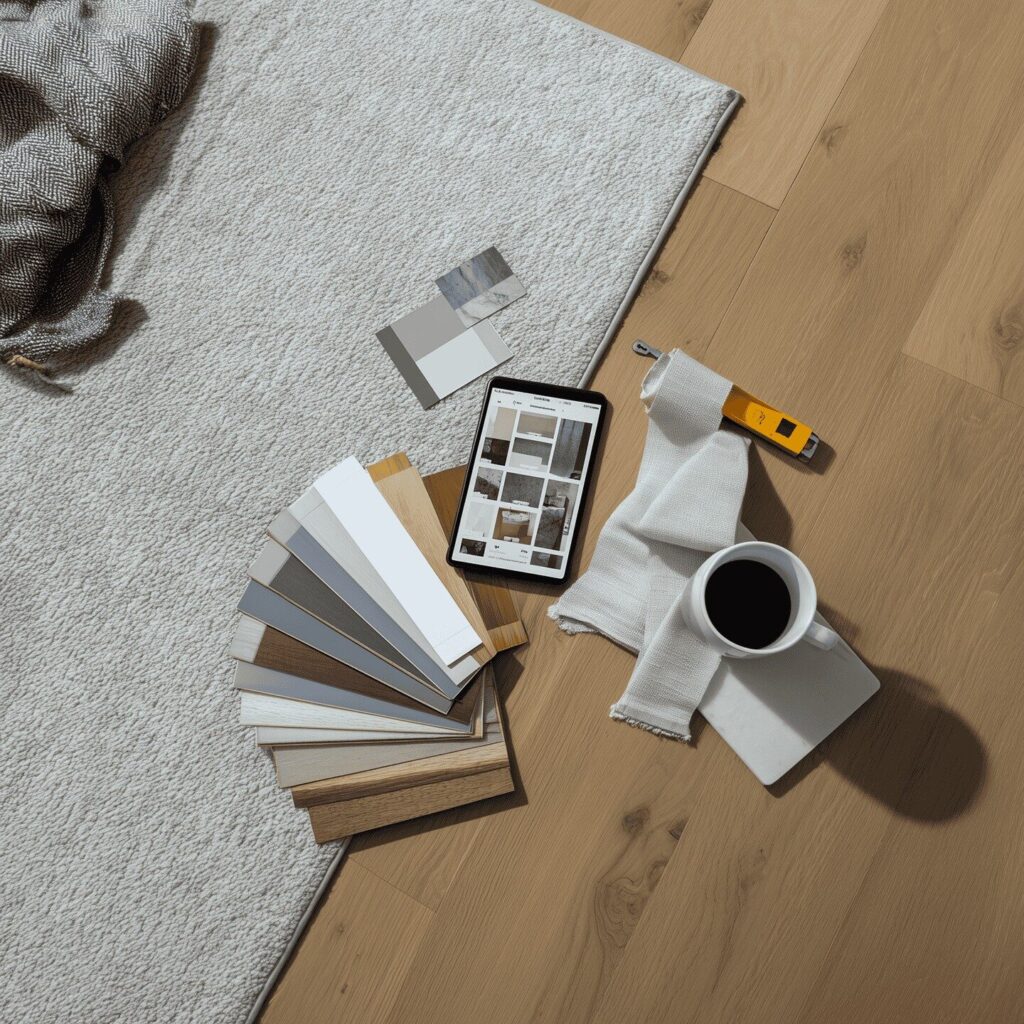 Paint and floor swatches