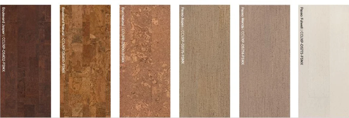 Torlys Cork XP Designer samples